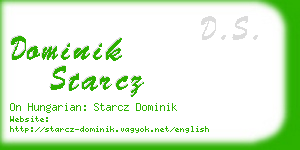 dominik starcz business card